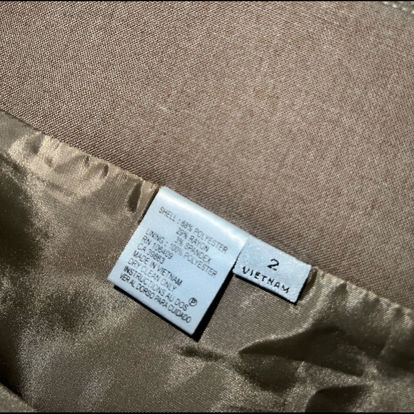 Light Brown / Gray Dress Skirt size 2 - Picture 7 of 11